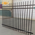 Black welded tube steel matting fencing panels